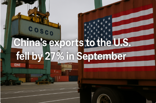 China’s exports to the U.S. fell by 27% in September — what that really means